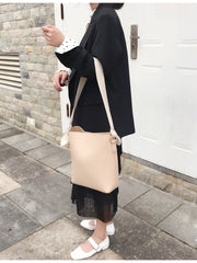 Stylish Leather Womens Shoulder Tote Bag Purse Bucket Bag For Women