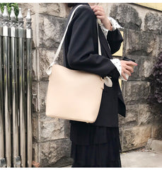 Stylish Leather Womens Shoulder Tote Bag Purse Bucket Bag For Women