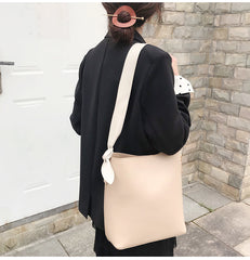 Stylish Leather Womens Shoulder Tote Bag Purse Bucket Bag For Women