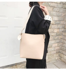 Stylish Leather Womens Shoulder Tote Bag Purse Bucket Bag For Women