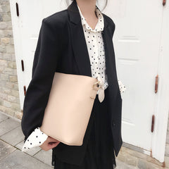Stylish Leather Womens Shoulder Tote Bag Purse Bucket Bag For Women