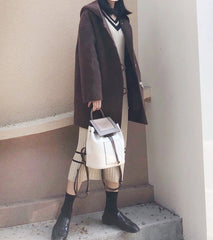 Stylish White Leather Backpack Womens Fashion Backpacks Purse