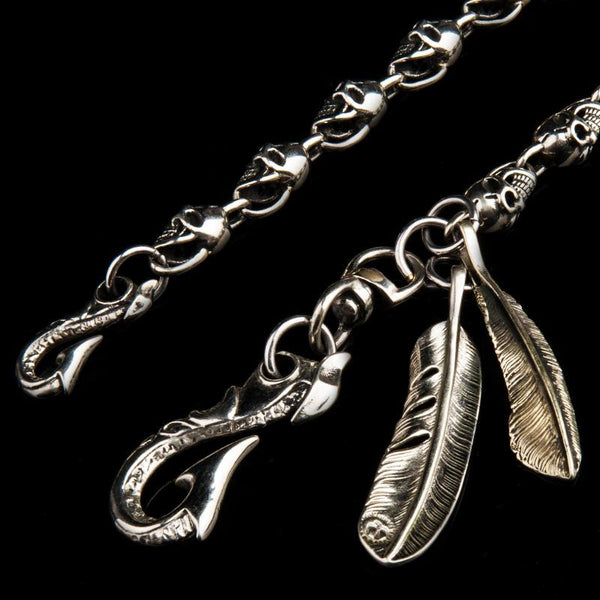 Brass Silver biker trucker Skull wallet Chain for chain wallet biker wallet trucker wallets
