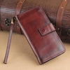 Genuine Leather Mens Cool Biker Chain Wallet - Back View