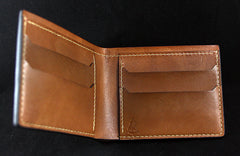 Handmade men wallet custom Thrash Metal Metallica carved leather billfold wallet for men