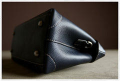 Womens Navy Work Leather Handbag Purse Leather Gray Work Shoulder Bag Handbag Purse for Ladies