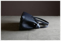 Womens Navy Work Leather Handbag Purse Leather Gray Work Shoulder Bag Handbag Purse for Ladies