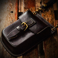 Leather Belt Pouches Mens Small Cases Waist Bag Hip Pack Belt Bag Fanny Pack Bumbag for Men
