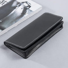 Cool Leather Mens Travel Long Wallets Passport Leather Wallet Long Wallets for Men