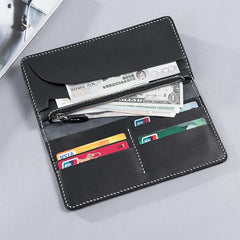 Cool Leather Mens Travel Long Wallets Passport Leather Wallet Long Wallets for Men