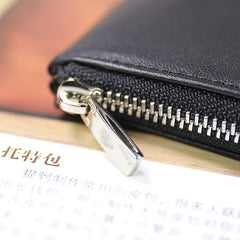 Women Leather Mini Zip Wallet Yellow Brown Billfold Slim Coin Wallets Small Zip Change Wallet For Women