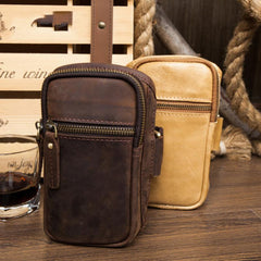 Leather Belt Pouch Mens Small Cases Arm Case Pouch for Men