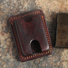 Cool Mens Leather Zippo Lighter Case with Loop Zippo lighter Holder with clip