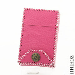 Cool Handmade Leather Womens Pink Cigarette Holder Case Cigarette Holder for Women