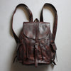 Handmade Vintage Leather Coffee Mens Cool Leather Backpack Travel Bag for men