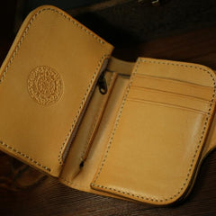 Handmade Leather Biker Wallet Mens Cool Chain Wallet Trucker Wallet with Chain