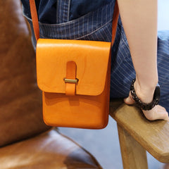 Handmade Leather vintage women phone purse leather shoulder bag crossbody bag - EverHandmade