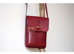 Handmade Leather vintage women phone purse leather shoulder bag crossbody bag - EverHandmade