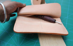 Handmade Leather Mens Long Wallet Cool Handmade Long Wallet for Men