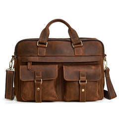 Leather Mens Handbag Briefcase Shoulder Bag Messenger Bag Travel Bag Business Bag for men