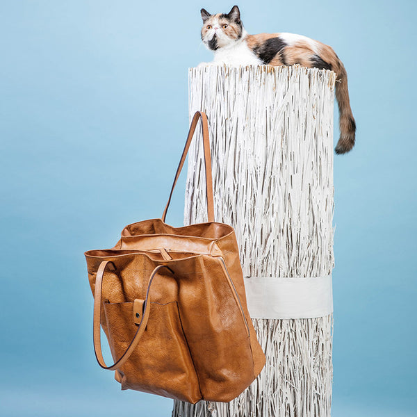 Handmade Genuine Leather Handbag Tote Large Shopper Bag Purse Handbag Shoulder Bag Purse For Women - EverHandmade