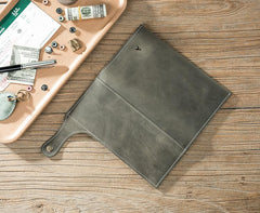 Handmade Leather Mens Slim Wallet Cool Leather Wallet Long Phone Wallets for Men