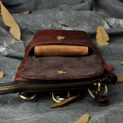 Small Leather Mens Belt Pouch Waist Bag Shoulder Bag BELT BAG For Men
