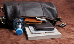 Genuine Leather Mens Barrel Bag Cool Weekender Bag Travel Bag Duffle Bags Overnight Bag Holdall Bag for men