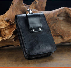 Cool Leather Mens Snake Biker Belt Pouch Waist Bag Drop Leg Bag for Men