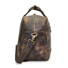 Cool Leather Mens Weekender Bag Travel Bags Duffle Bags Holdall Bag for men