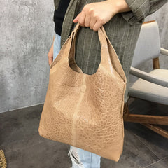 Handmade Genuine Leather Handbag Tote Bag Shopper Bag Shoulder Bag Purse For Women