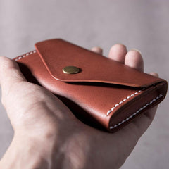 Cool Leather Mens billfold Wallet Card Holder Small Card Slim Wallet for Men
