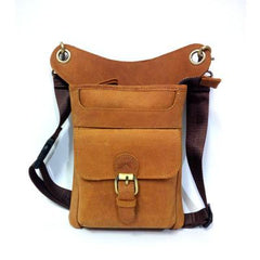 Cool Biker Leather Drop Leg Bag Mens Belt Pouch Waist Bag Shoulder Bag for Men