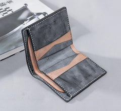 Cool Leather Mens billfold Leather Wallets Men Small Bifold Wallets for Men