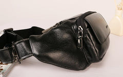 Leather Mens FANNY PACK MENS WAIST BAG HIP PACK BELT BAG FOR MEN