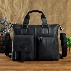 Genuine Vintage Coffee Leather Cool Messenger Bag Briefcase Bag Shoulder Bag For Men
