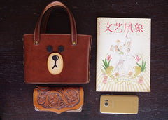 Cute Bear LEATHER WOMEN Bucket Bag Handbag SHOULDER Shopper BAG Purse FOR WOMEN