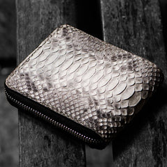 Handmade Leather Boa Skin Mens billfold Wallet Cool Small Wallet Wallet for Men