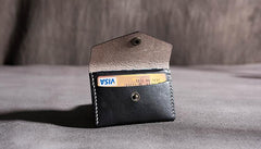 Handmade Leather Mens Cool billfold Wallet Card Holder Small Card Slim Wallets for Men