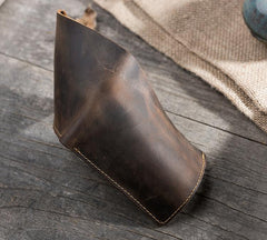 Handmade Leather Mens Cool Slim Leather Wallet Men Small billfold Wallets Bifold for Men