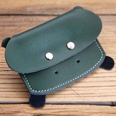 Cute LEATHER Womens Small Hippo Change Wallet Leather Card Wallet FOR Women