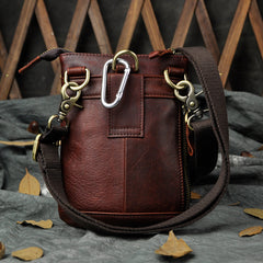 Small Leather Mens Belt Pouch Waist Bag Shoulder Bag BELT BAG For Men