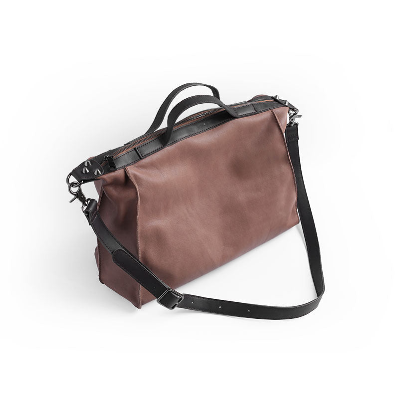 Vintage WOMENs LEATHER Work Handbag Shoulder Briefcase Purse FOR WOMEN