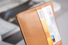 Handmade Cool Leather Mens billfold Leather Wallet Men Small Wallets Bifold for Men