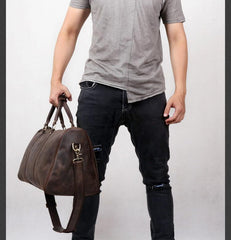 Leather Mens Weekender Bag Cool Travel Bag Duffle Bags Overnight Bag for men