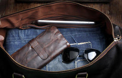 Genuine Leather Mens Cool Weekender Bag Travel Bag Duffle Bags Overnight Bag Holdall Bag for men