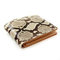 [On Sale] Handmade Cool Mens Snake Skin Bifold Small Wallet Slim billfold Wallet for Men