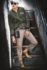 Cool Leather Mens Snake Biker Belt Pouch Waist Bag Drop Leg Bag for Men