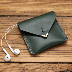 Cute LEATHER Womens Small Envelope Change Wallet Leather Card Wallet FOR Women