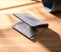 Cool Leather Mens billfold Leather Wallets Men Small Bifold Wallets for Men